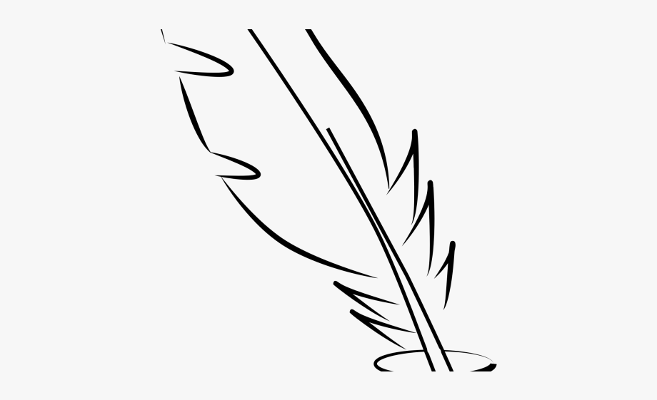 Feather Clipart Black And White.