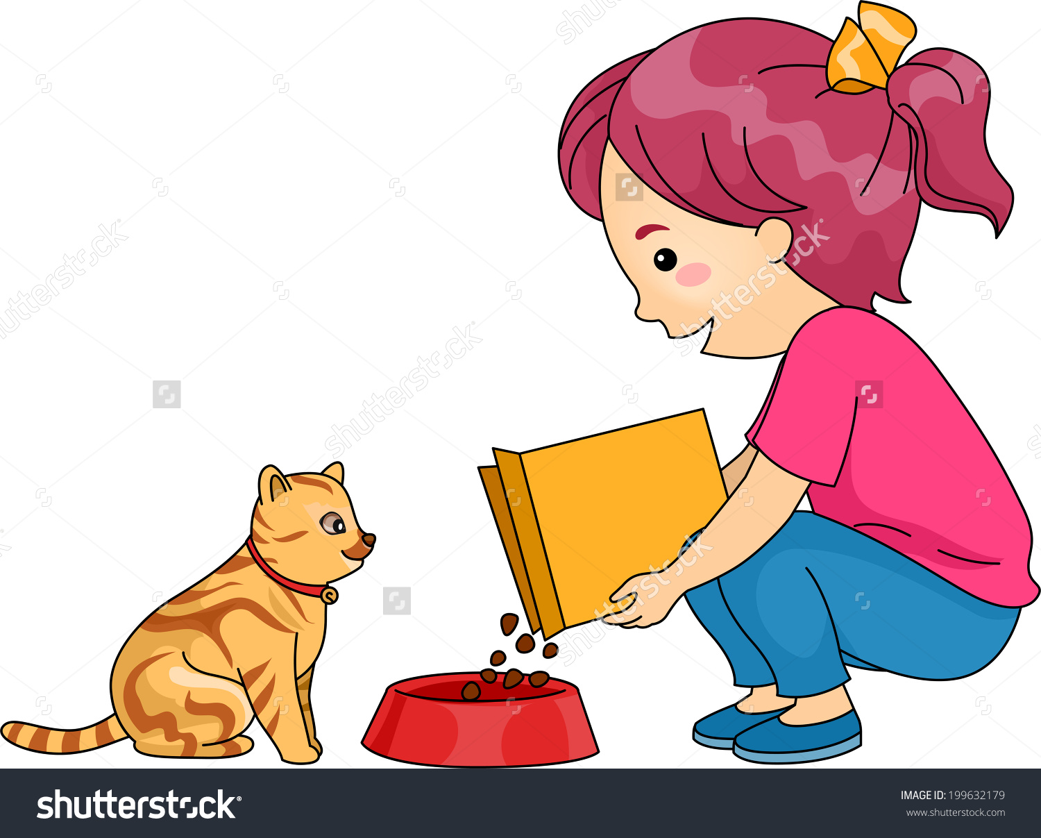 Feeding Pets Clipart.