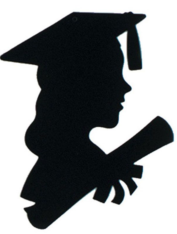 Female Silhouette Graduate Clipart.