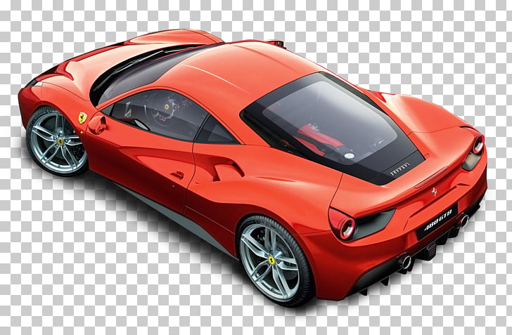 Ferrari 488 GTB Car Ferrari 458, Red Ferrari Top Car PNG.