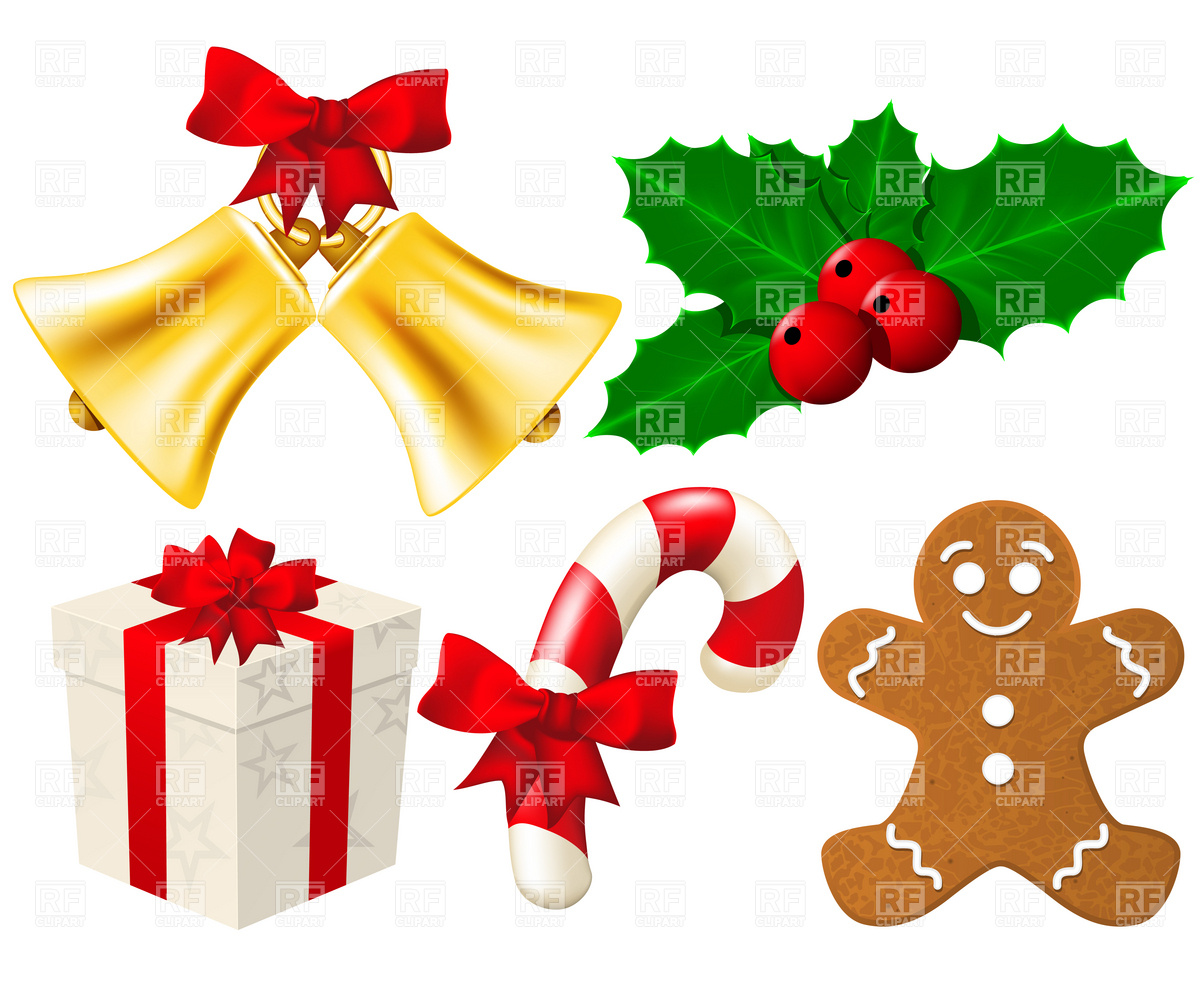 Holiday decorations clipart.