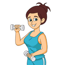 Workout Girl Clipart.