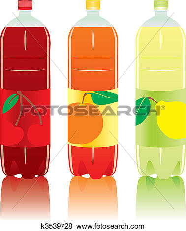 Clipart of carbonated drink bottles k3539750.