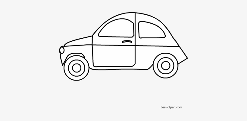 Free Black And White Car Clip Art.