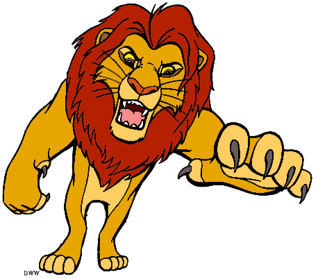 Fierce lion clipart.