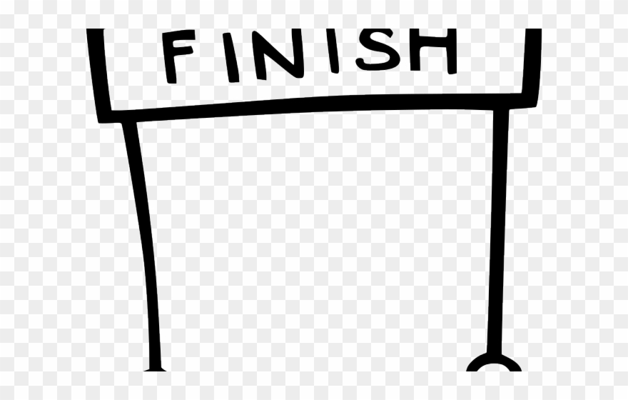 Finish Line Clipart Icon.