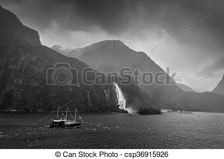 Stock Photo of Fiordland National Park Scenic in.