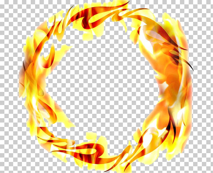 Ring of Fire Flame, Ring of fire effect, round orange flame.