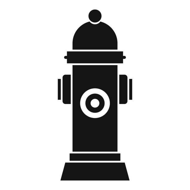 FIRE HYDRANT BLACK AND WHITE CLIPART - 10px Image #3