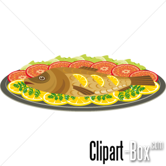 Fish dish clipart.