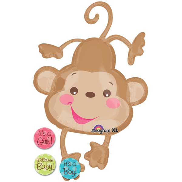 Price Baby Monkey Foil Balloon.