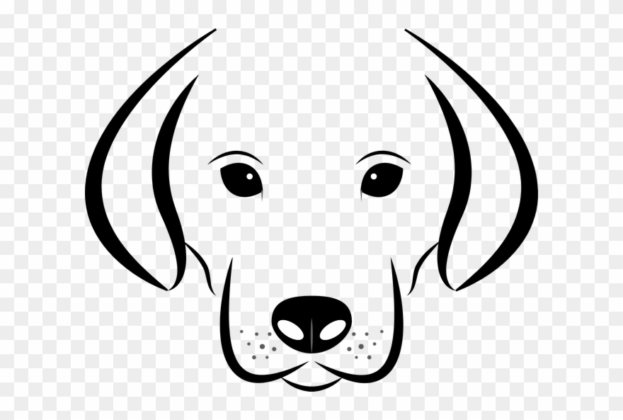 Dog Head Clipart Black And White.