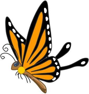 Flying butterfly clipart 2 » Clipart Station.