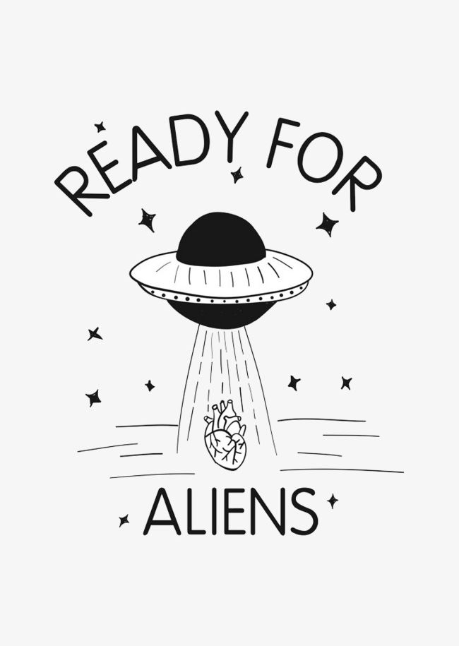 Black And White Flying Saucer PNG, Clipart, Alien, Black.