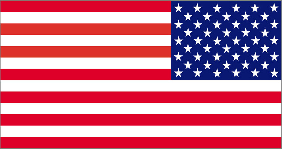 American flag clipart straight.