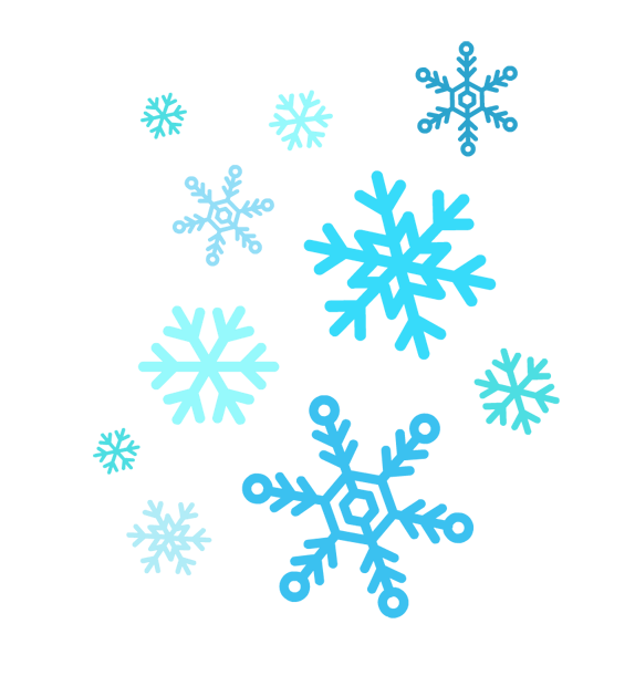 Snow flakes clip art.