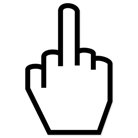 Flip off clipart.