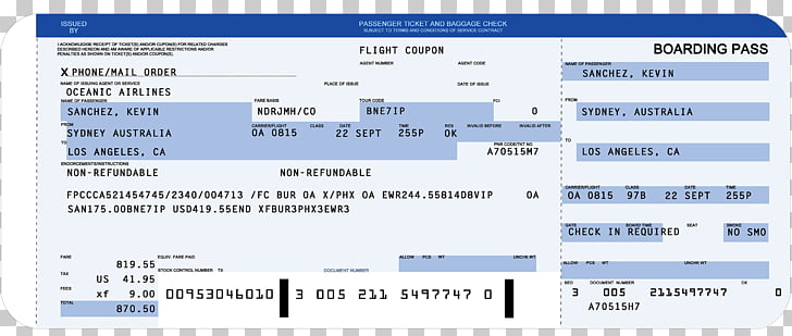 Flight Airplane Airline ticket Boarding pass Template.