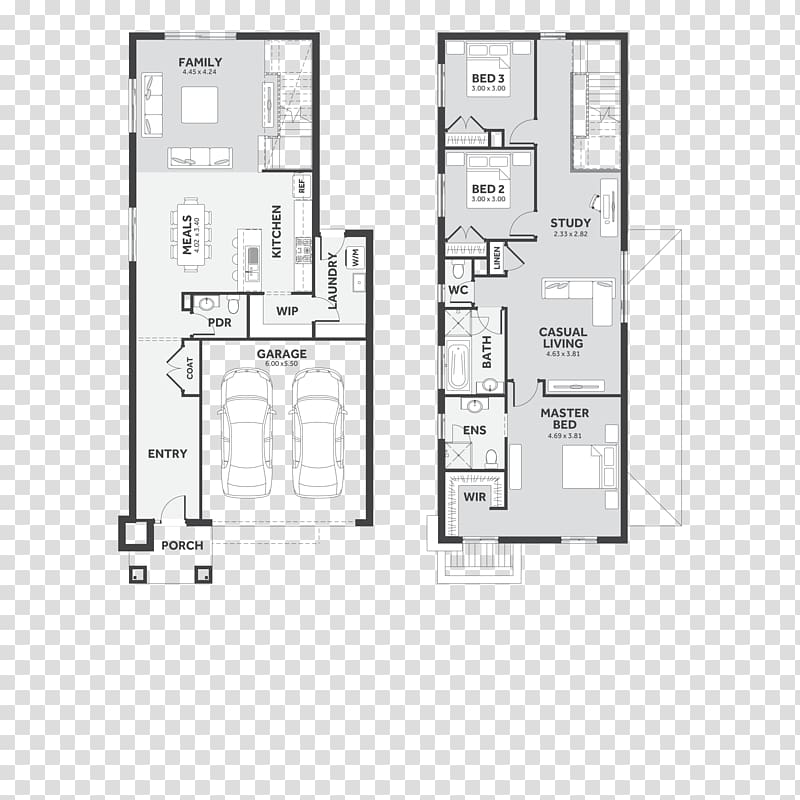 Floor plan Furniture Line, design transparent background PNG.