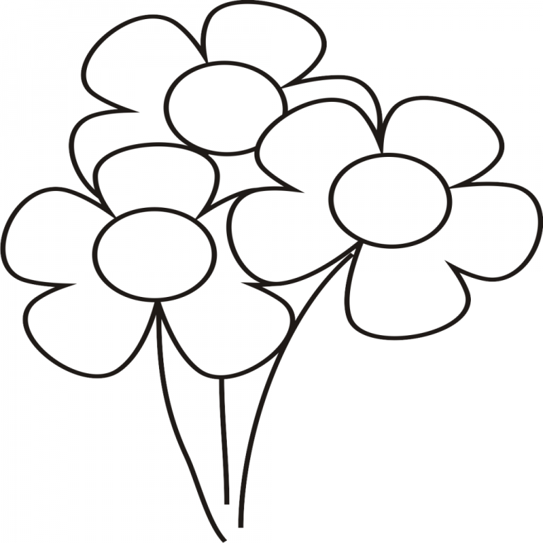 Black And White Flower clipart.