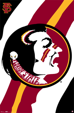 Florida State University FSU Football Logo Art Posters.