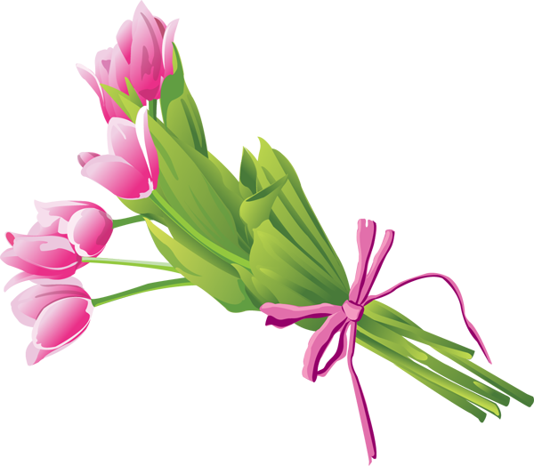 Lily Flower Bouquet Clipart.