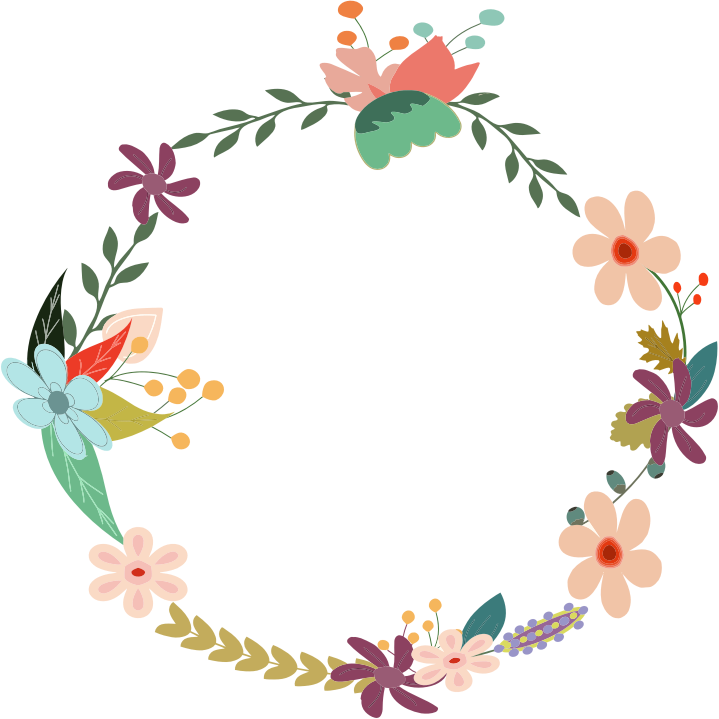 Vintage Wreath Clipart.