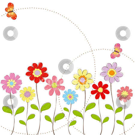 Springtime Flowers Clipart.