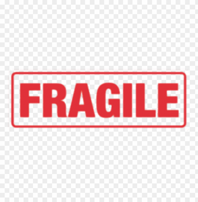 fragile sign PNG image with transparent background.