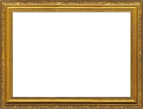 Gold Frame PNG Transparent Image.