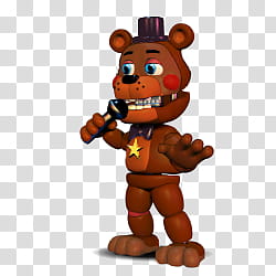 Rockstar Freddy(FNAF World) transparent background PNG.