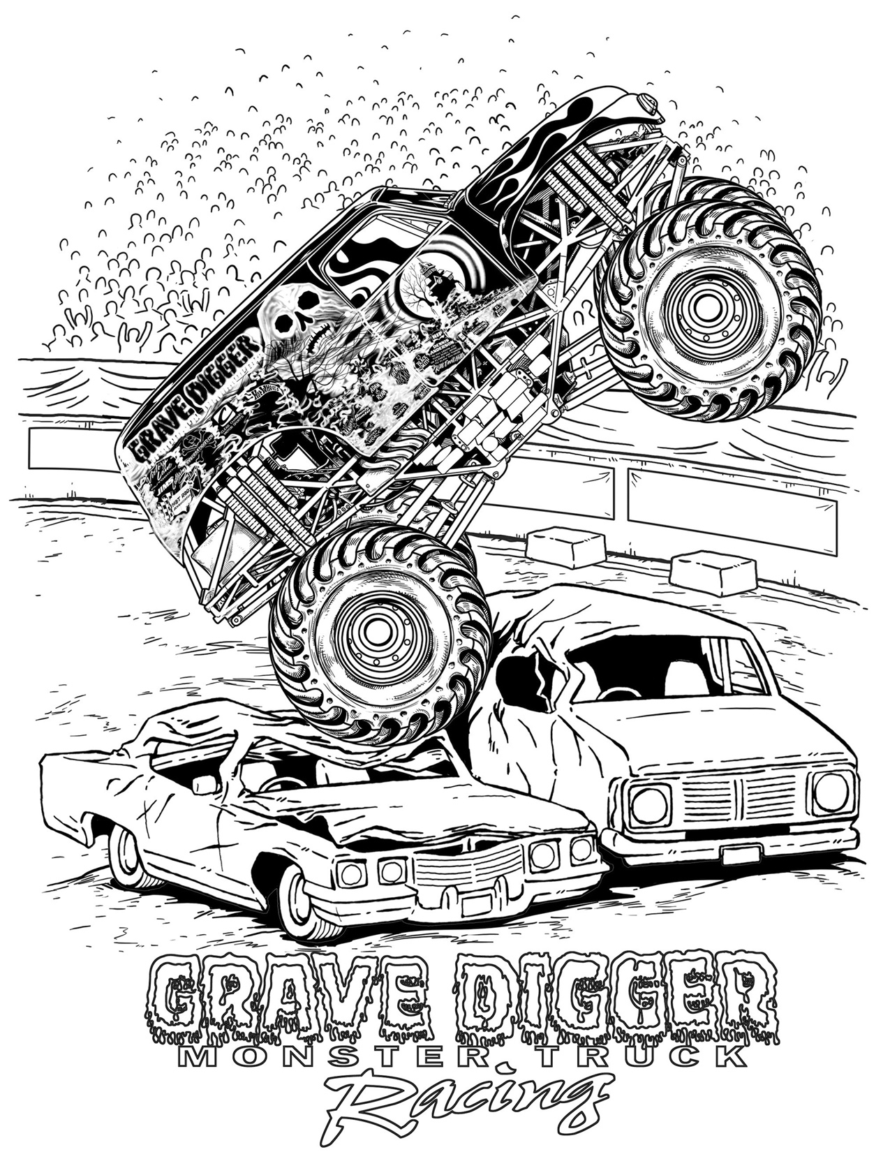 Classic Hot Rod Car Coloring Page Printable.