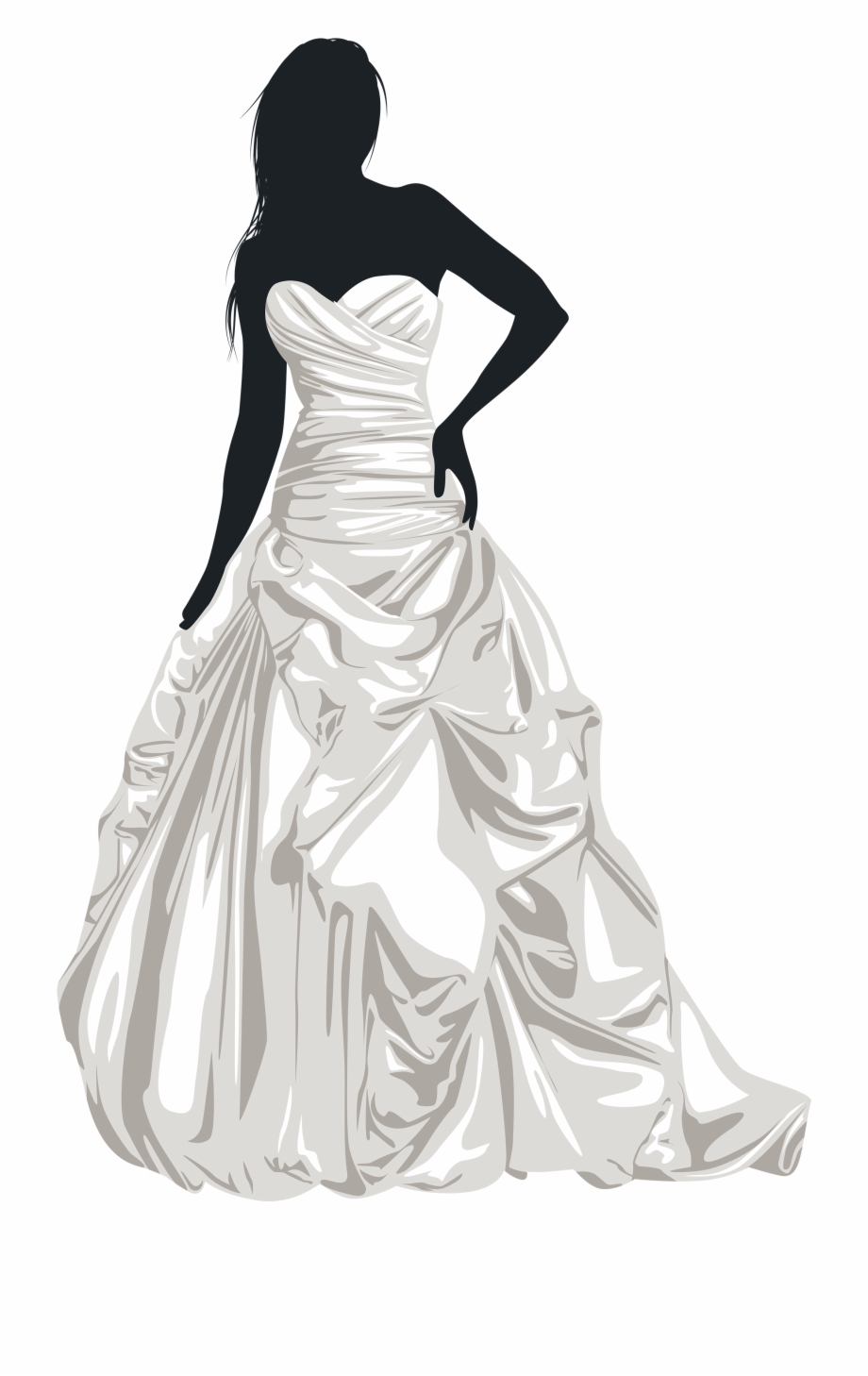 Bride Silhouette Clip Art.