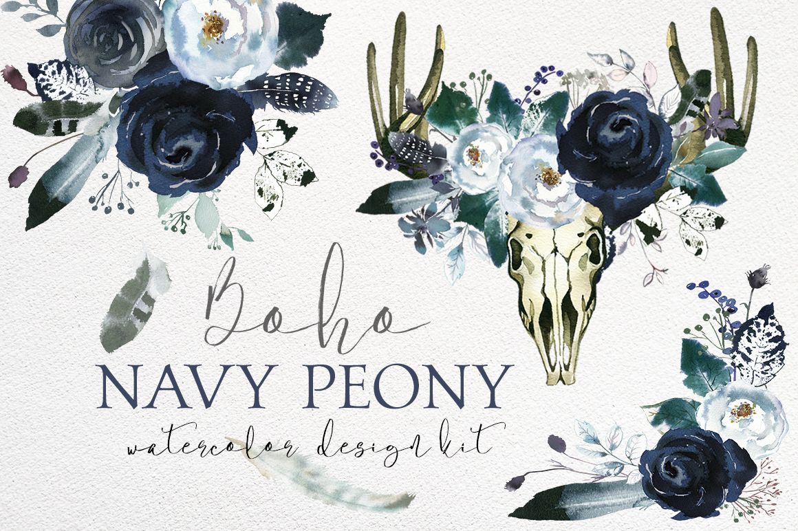 Free Boho Floral Arrow Clipart.