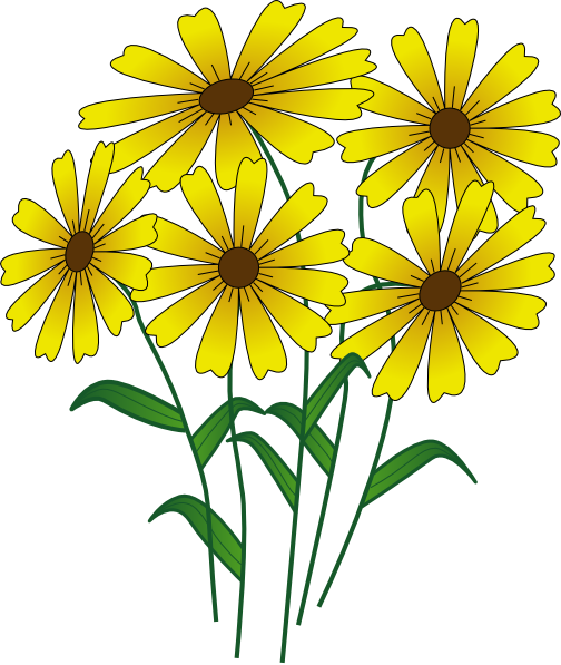 Cartoon Flowers Clip Art.