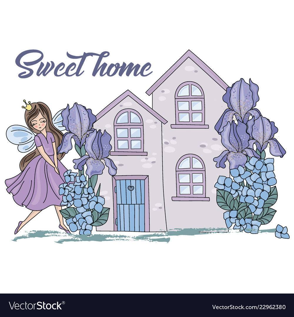 Sweet home cartoon wedding clipart color.