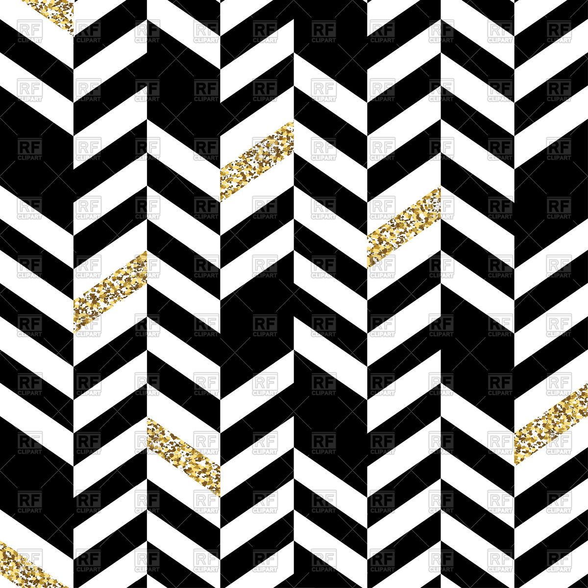 Seamless Chevron Pattern with Glittering Vector Image.