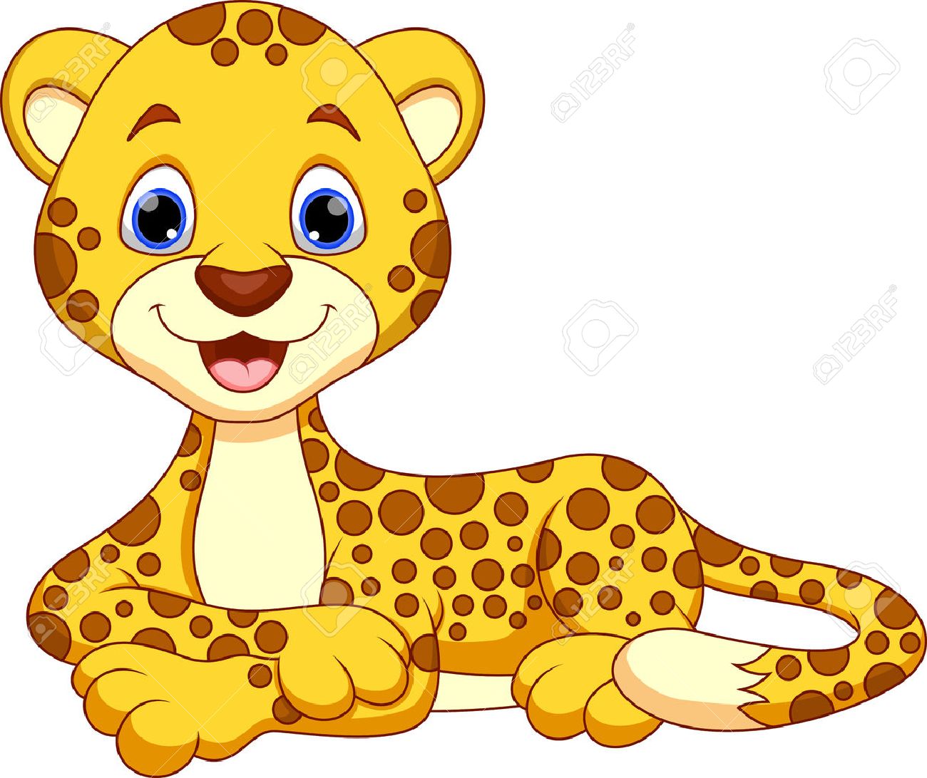 Cute cheetah cartoon.