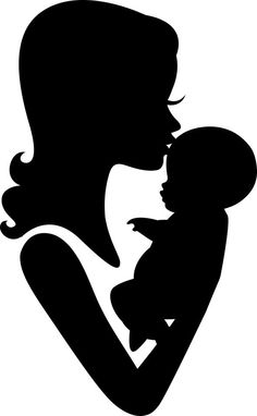 Mother And Child Silhouette Clip Art Free #321656.