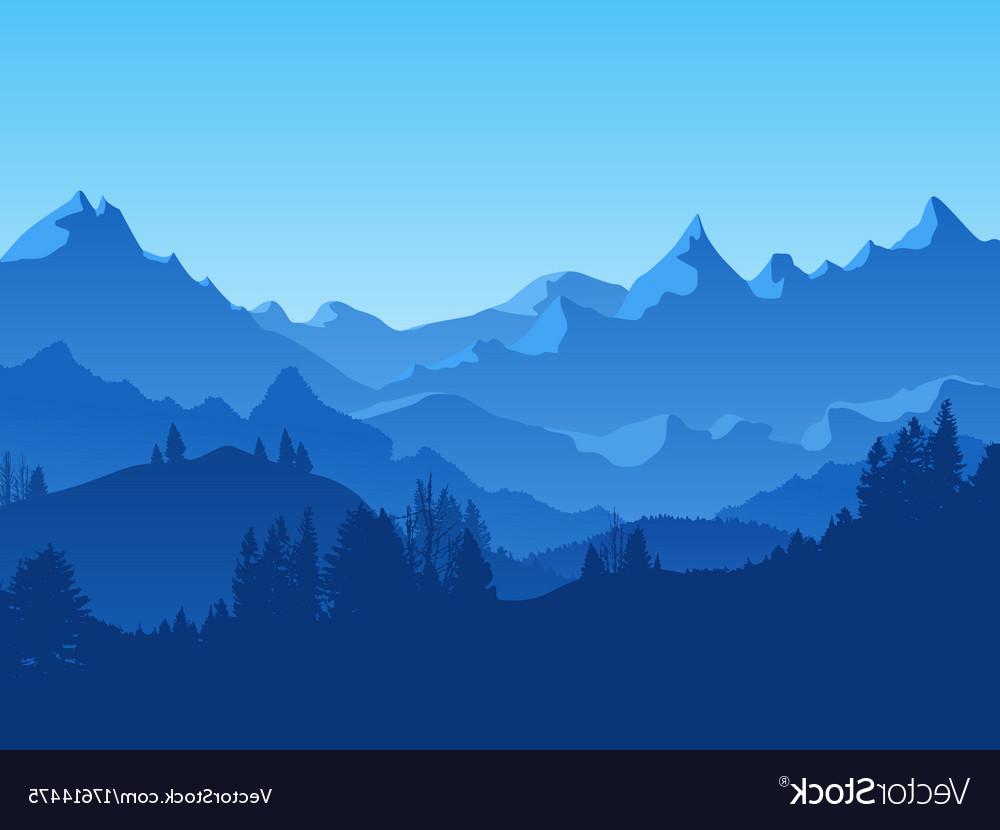 Best HD Mountain Landscapes Vector Image » Free Vector Art, Images.