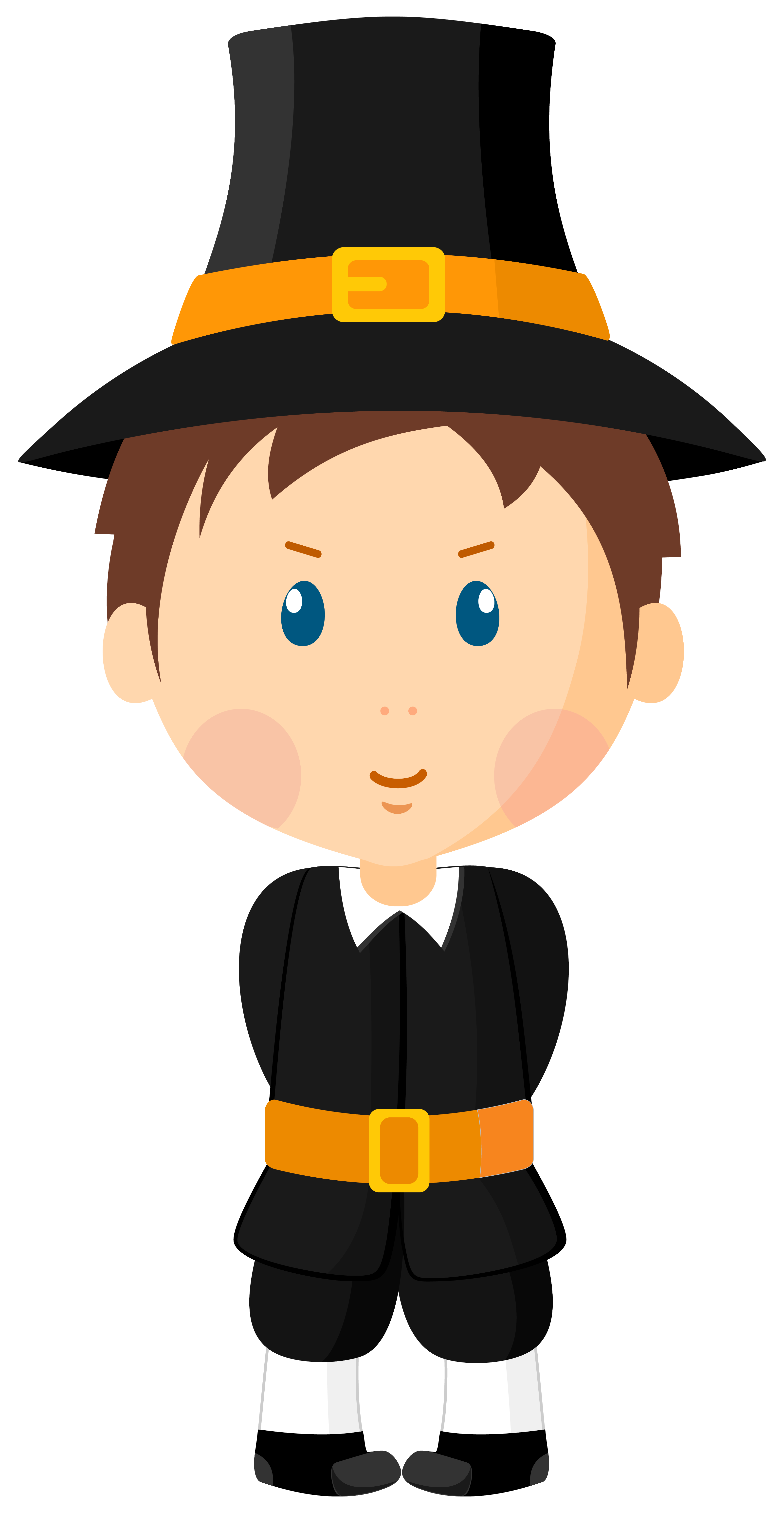 Pilgrim Boy PNG Clipart Image.