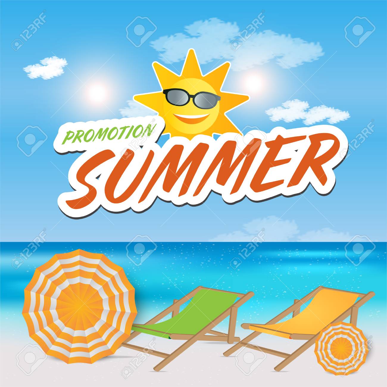 End Of Summer Sale banner design template.