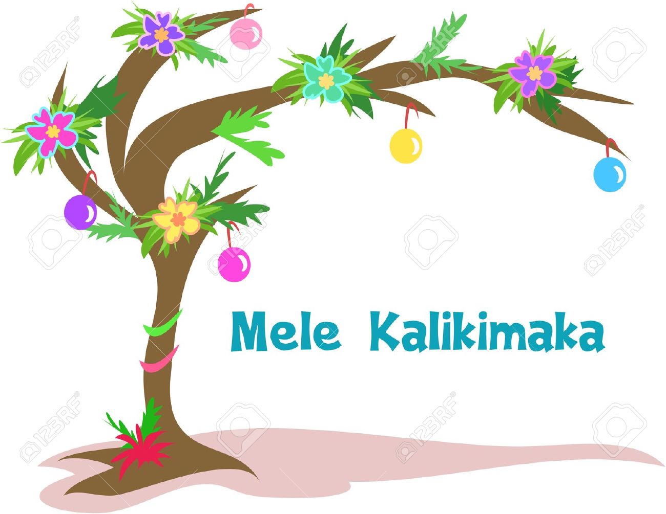 Free Hawaiian Christmas Clipart.