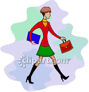 Well Dressed Business Woman Royalty Free Clipart Picture.