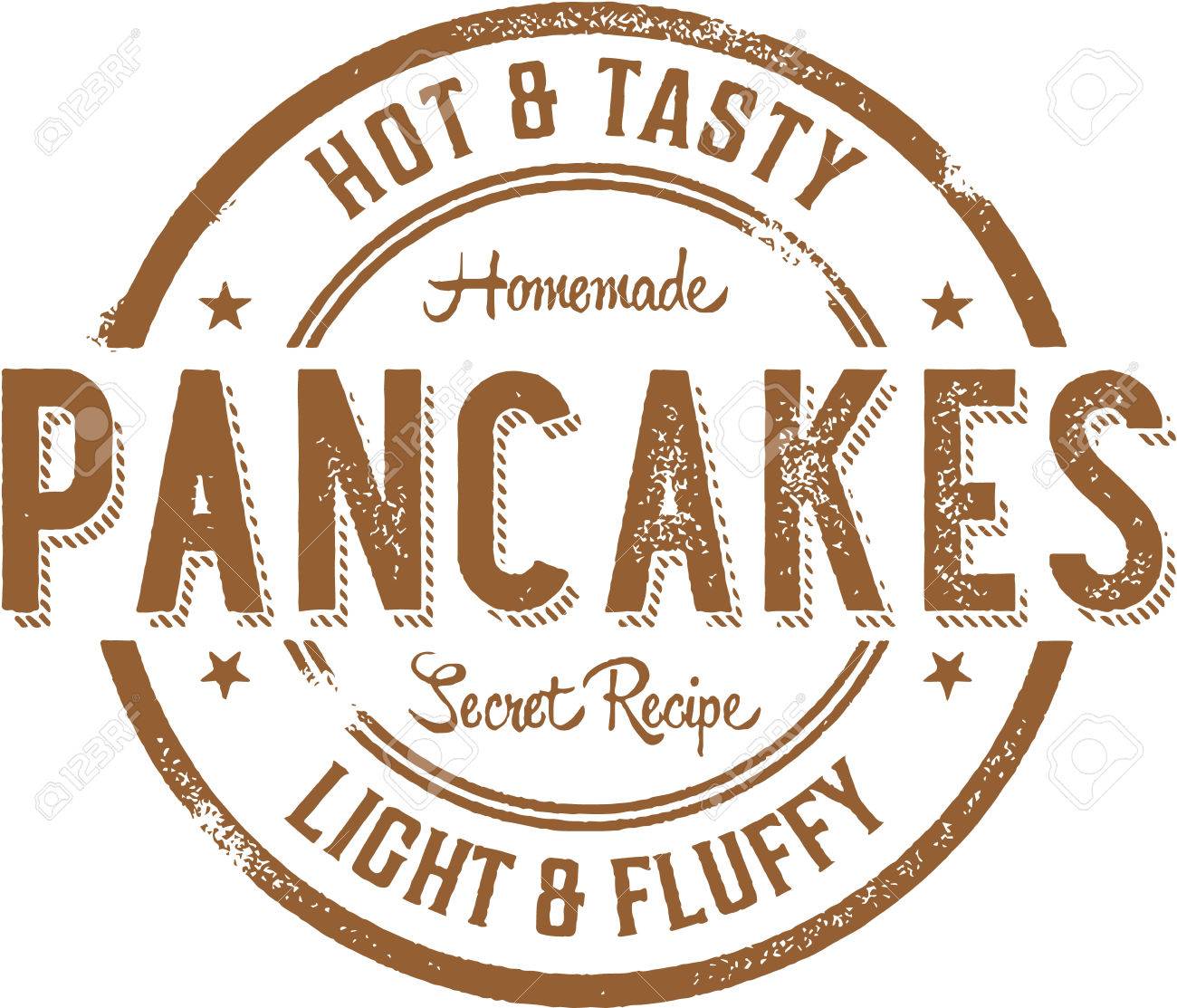 Hot Pancakes Breakfast Stamp.