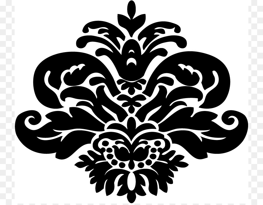 Damask Clip Art Black Background Png Download 800 695 Acceptable.