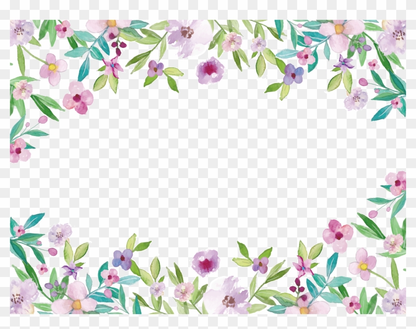 Free Watercolor Flower Border at PaintingValley.com.