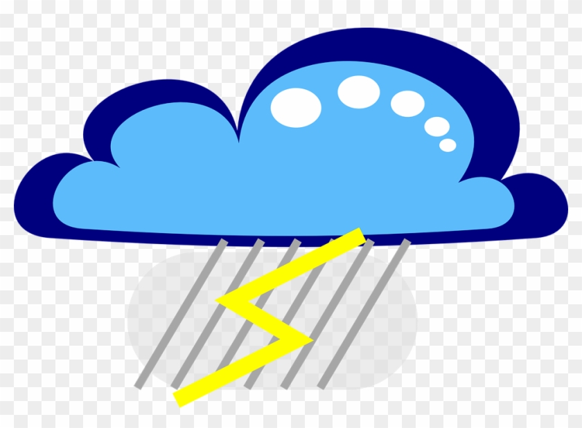 Cloud Flash Rain Free Vector Graphic On.