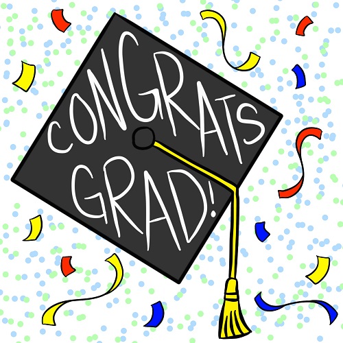 Confetti Grad Cap. Free Graduation Party eCards, Greeting.