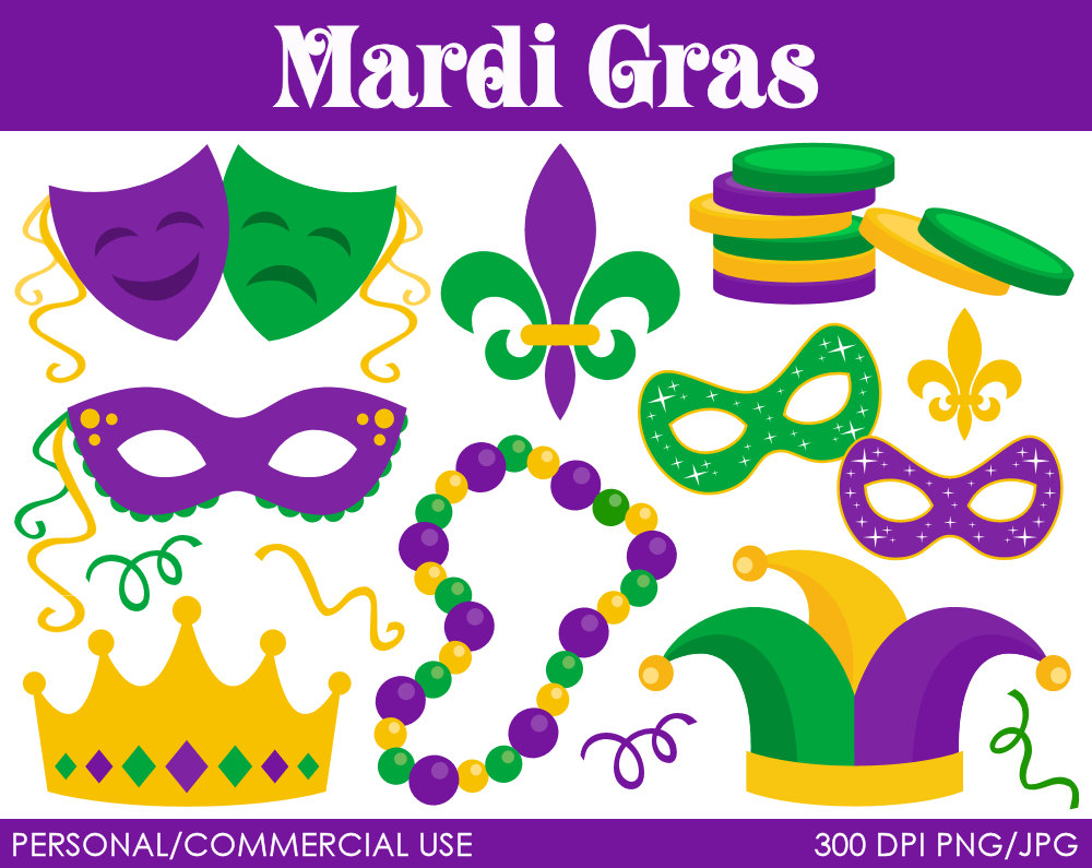 Mardi Gras Clip Art Borders.